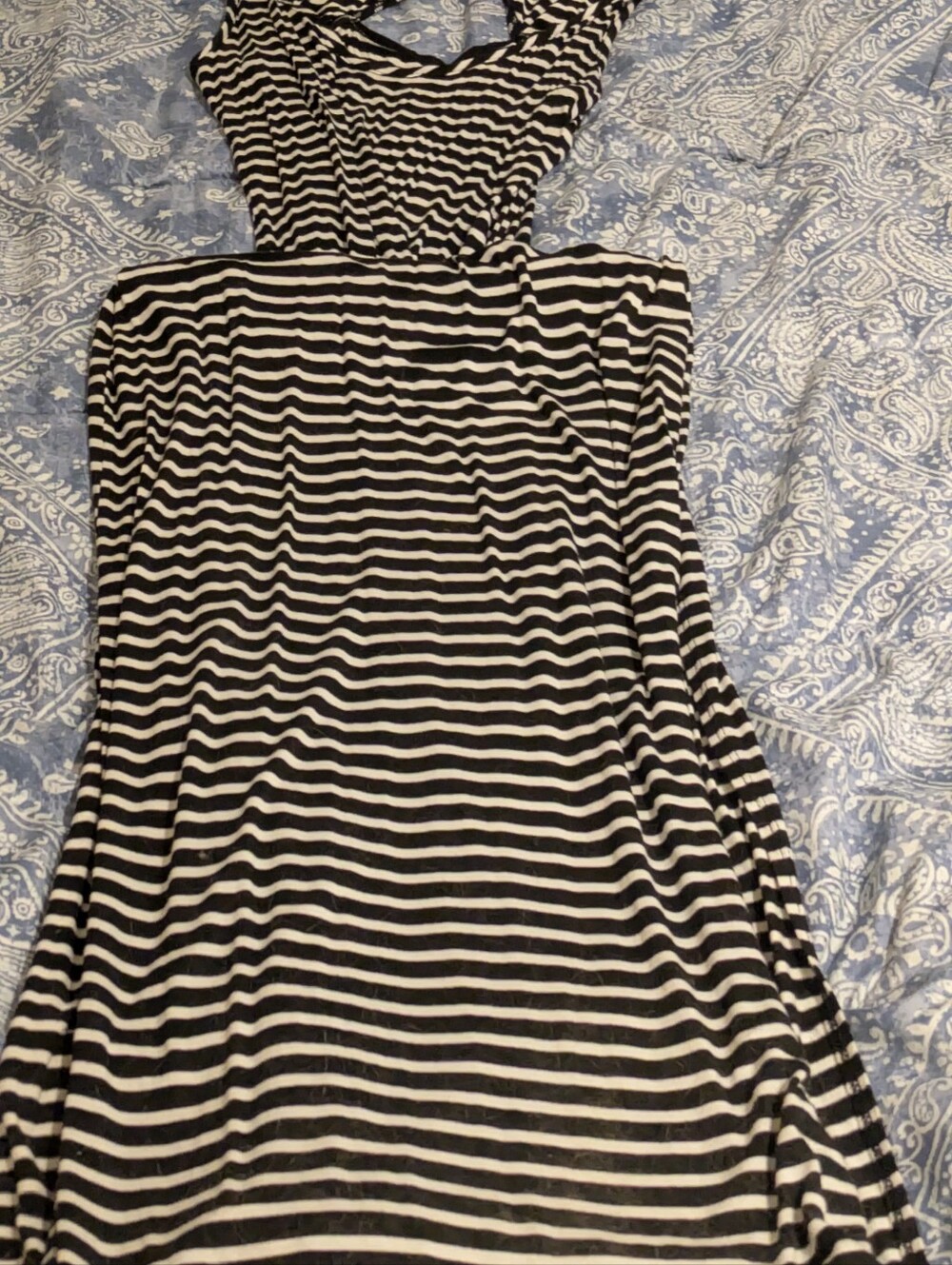Striped Black and White Maxi Dress